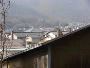 備前焼　レンガ造りの煙突