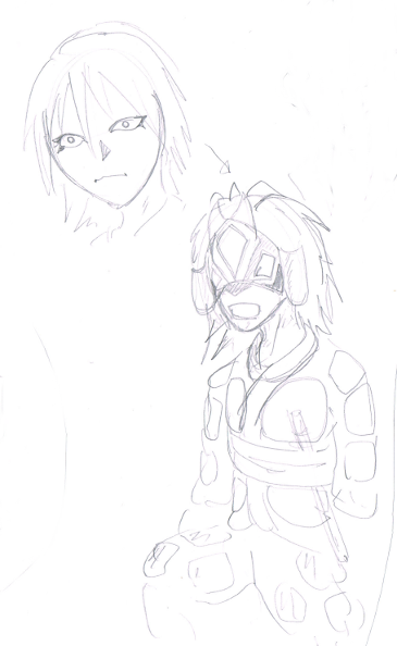 デザイン画、仮面の男