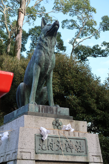 見付天神社狛犬　悉平太郎