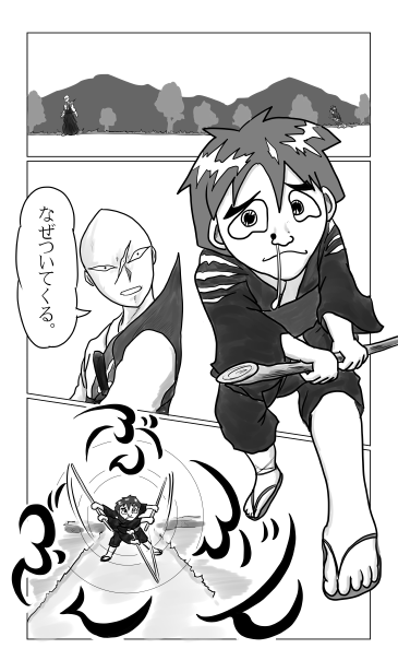鼻水の少年
