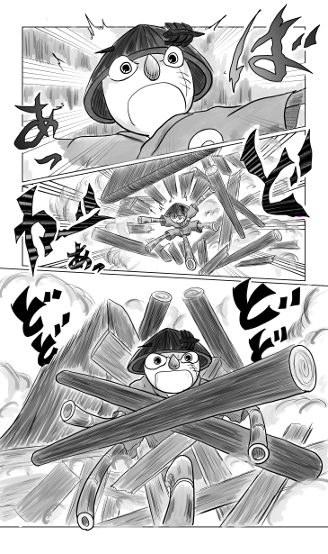 崩れた小屋