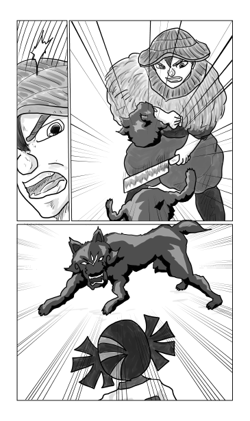 オオカミを倒す