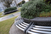 名古屋のUFOみたいな植え込み
